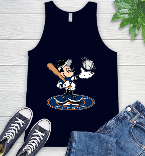 MLB Baseball Houston Astros Cheerful Mickey Disney Shirt Tank Top 3