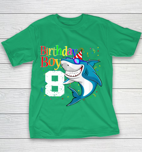 Kids 8th Birthday Boy Shark Shirts 8 Jaw Some Four Tees Boys 8 Years Old Youth T-Shirt 3