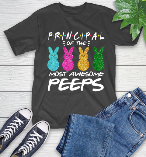 Nurse Shirt Colorful Bunny Easter Principal of the most awesome peeps T Shirt T-Shirt