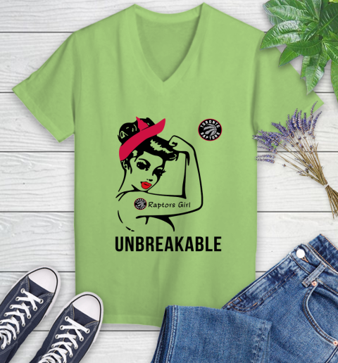 NBA Toronto Raptors Girl Unbreakable Basketball Sports Women's V-Neck T-Shirt 6