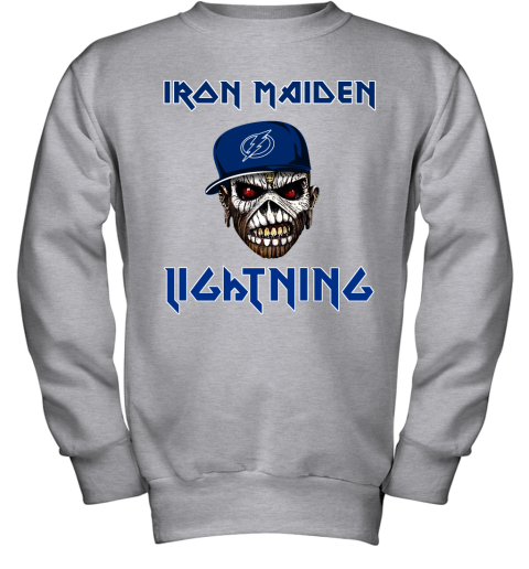 NHL Tampa Bay Lightning Iron Maiden Rock Band Music Hockey Sports QvmzA7OKnCv youth sweatshirt 47 95 151514 front sport grey