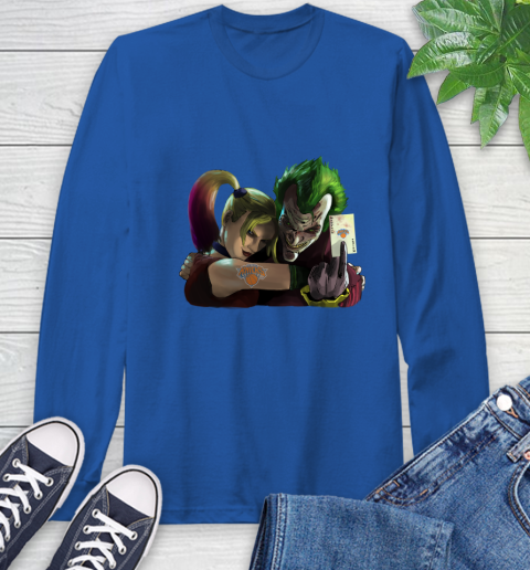 New York Knicks NBA Basketball Joker Harley Quinn Suicide Squad Long Sleeve T-Shirt 9