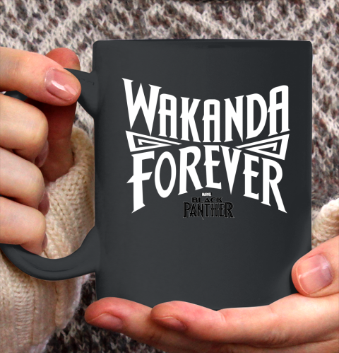 Marvel Black Panther Wakanda Forever Inward Text Ceramic Mug 11oz