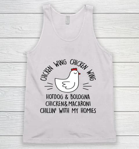 Viral Chicken Wing Chicken Wing Hot Dog Bologna Song Lyric Tank Top