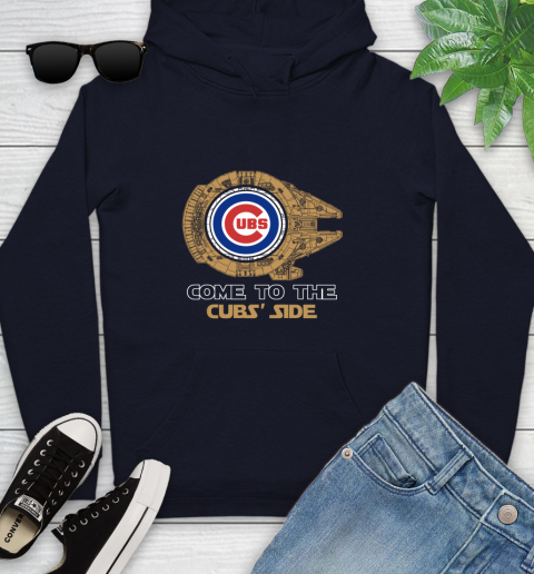 MLB Come To The Chicago Cubs Side Star Wars Baseball Sports Youth Hoodie 3