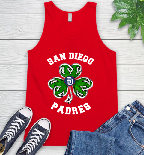 MLB San Diego Padres Three Leaf Clover St Patrick's Day Baseball Sports Tank Top 5