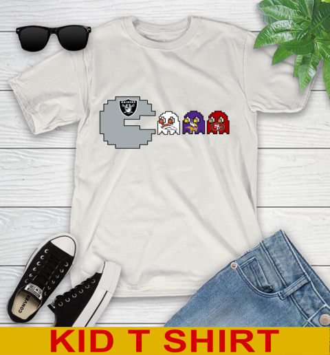 Oakland Raiders NFL Football Pac Man Champion Youth T-Shirt 12