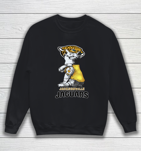 NFL Football My Cat Loves Jacksonville Jaguars Sweatshirt