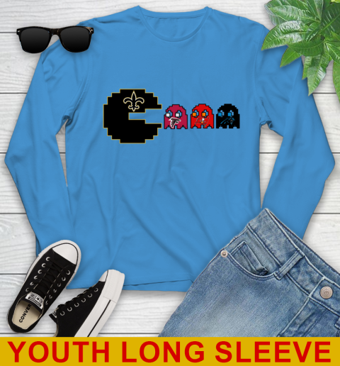 New Orleans Saints NFL Football Pac Man Champion Youth Long Sleeve 8