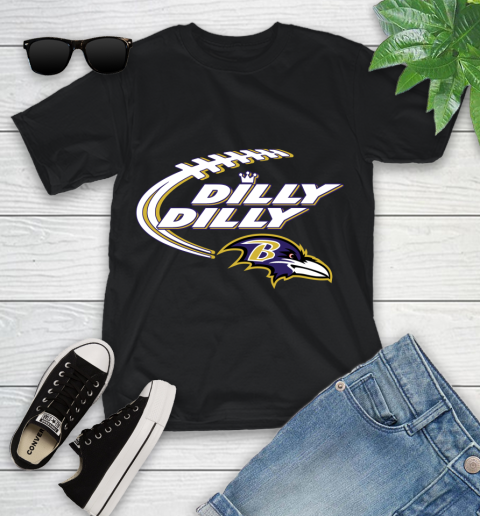 NFL Baltimore Ravens Dilly Dilly Football Sports Youth T-Shirt 2
