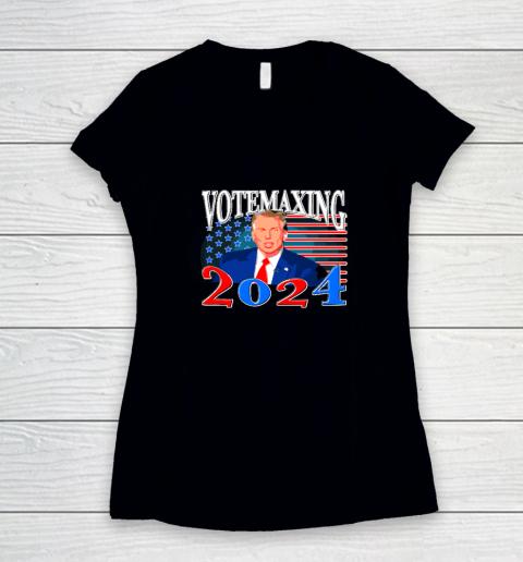 VoteMaxxing 2024 Women's V-Neck T-Shirt