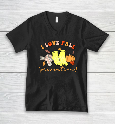 I Love Fall (Prevention) V-Neck T-Shirt