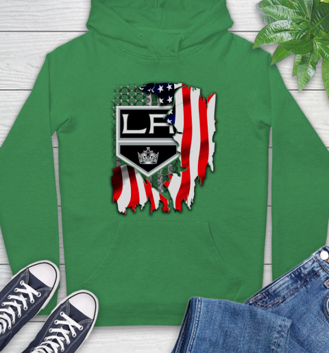 Los Angeles Kings NHL Hockey American Flag Hoodie 8