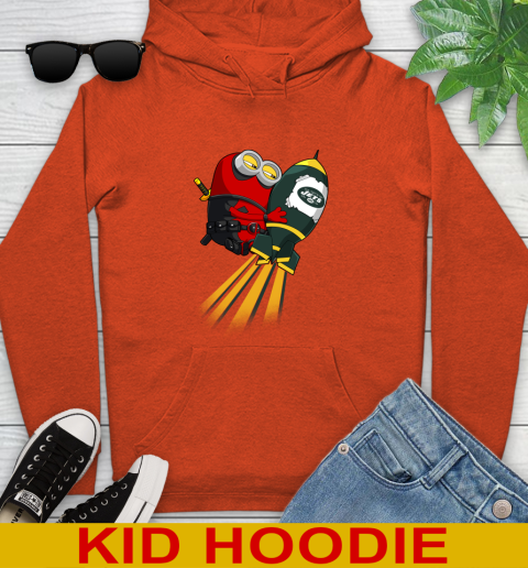 NFL Football New York Jets Deadpool Minion Marvel Shirt Youth Hoodie 4