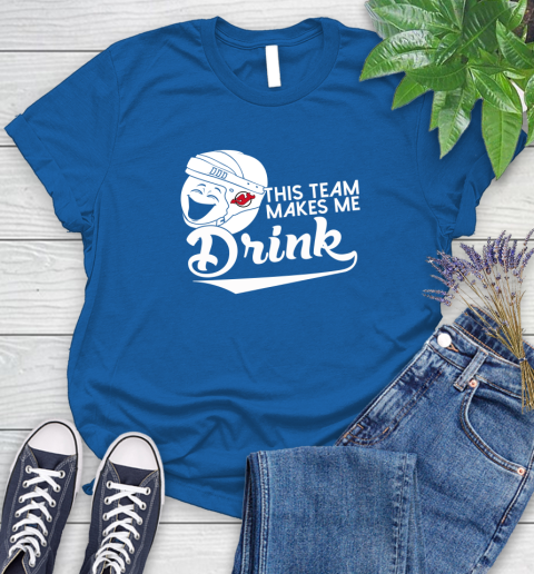 New Jersey Devils NHL Hockey This Team Makes Me Drink Adoring Fan Women's T-Shirt 12