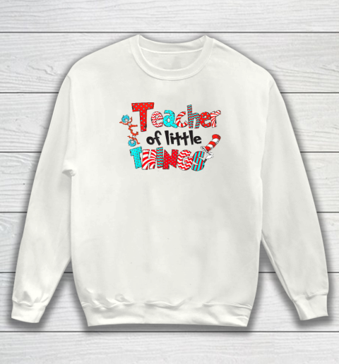 Teacher Of Little Things Gift For Teacher Cat Lover Sweatshirt