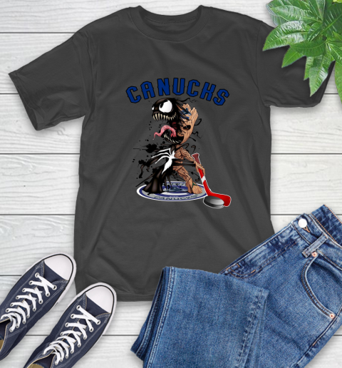 NHL Vancouver Canucks Hockey Venom Groot Guardians Of The Galaxy T-Shirt 2
