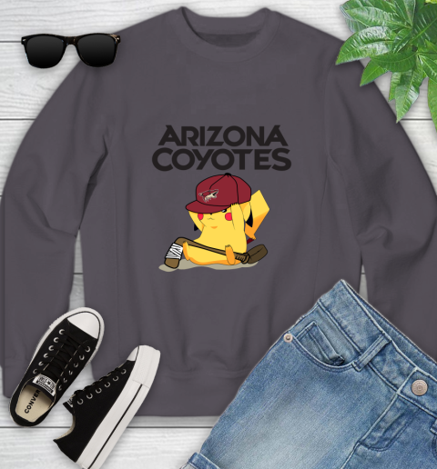 NHL Pikachu Hockey Sports Arizona Coyotes Youth Sweatshirt 6