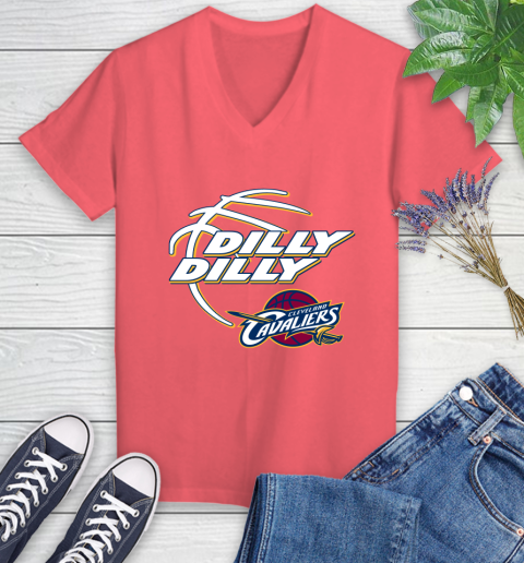 NBA Cleveland Cavaliers Dilly Dilly Basketball Sports Women's V-Neck T-Shirt 6