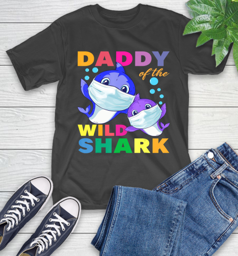 Nurse Shirt Daddy Of The Baby Shark Wearing Medical Mask To Stay Safe T Shirt T-Shirt