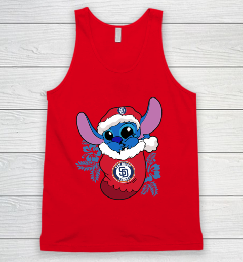 San Diego Padres Christmas Stitch In The Sock Funny Disney MLB Tank Top 6