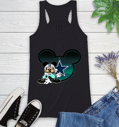 NFL Dallas Cowboys Mickey Mouse Disney Football T Shirt Racerback Tank 2