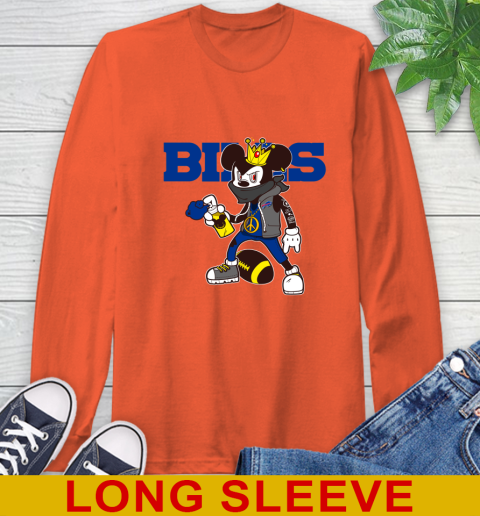 Buffalo Bills NFL Football Mickey Peace Sign Sports Long Sleeve T-Shirt 5
