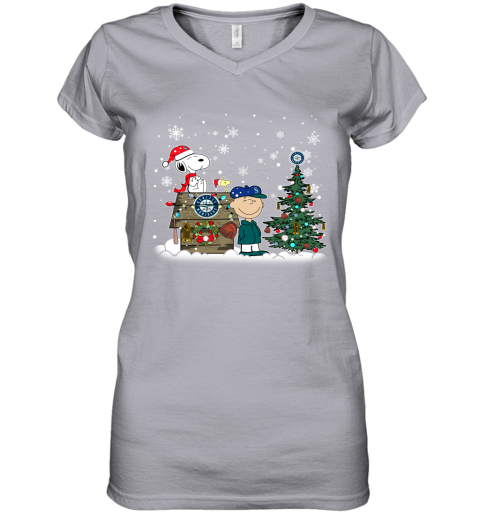 MLB Seattle Mariners Snoopy Charlie Brown Christmas Baseball Commissioner's  Trophy T Shirt Christmas Gift