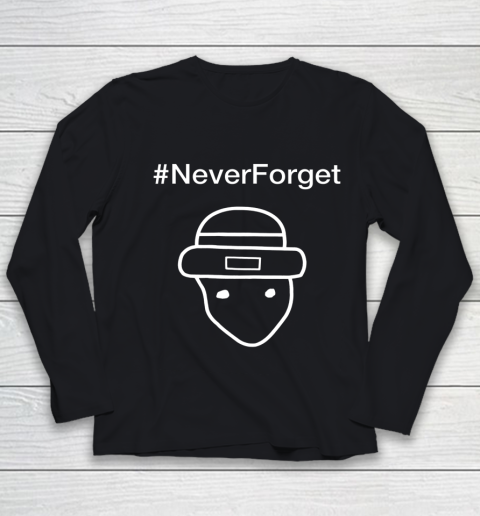 Never Forget Leprechaun Sketch Funny Saint Patricks Day Youth Long Sleeve