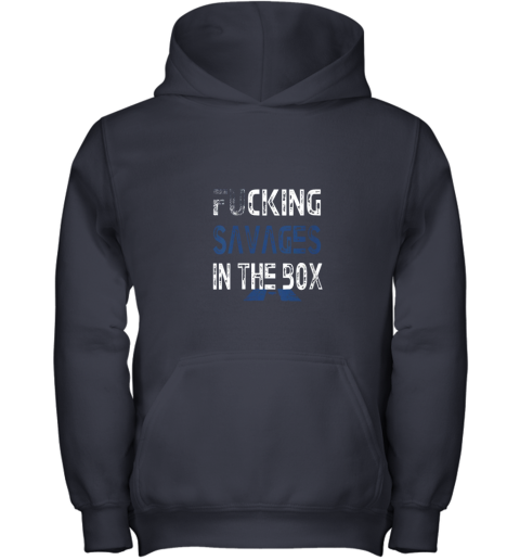 urka vintage savages in the box shirt aseball fans youth hoodie 43 front navy