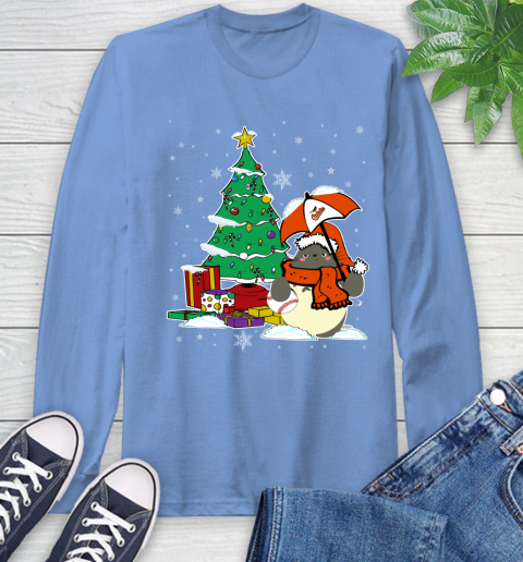 Baltimore Orioles MLB Baseball Cute Tonari No Totoro Christmas Sports Long Sleeve T-Shirt 12