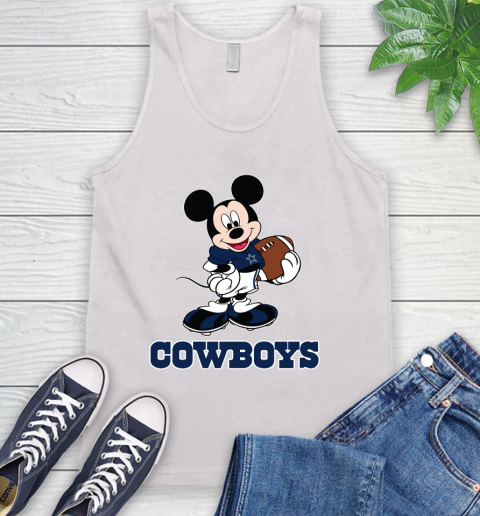 NFL Football Dallas Cowboys Cheerful Mickey Mouse Shirt Tank Top 2