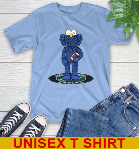 NFL Football Philadelphia Eagles Kaws Bff Blue Figure Shirt T-Shirt 11