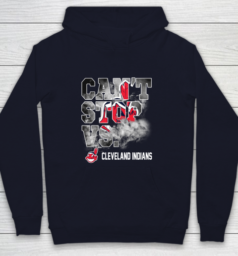 MLB Cleveland Indians Baseball Can't Stop Vs Cleveland Indians Youth Hoodie 2