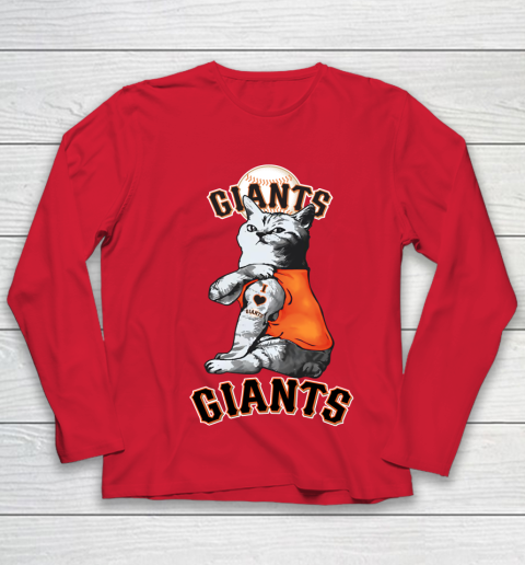 MLB Baseball My Cat Loves San Francisco Giants Youth Long Sleeve 8