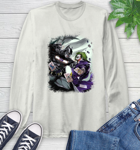 New York Giants NFL Football Batman Fighting Joker DC Comics Long Sleeve T-Shirt 12