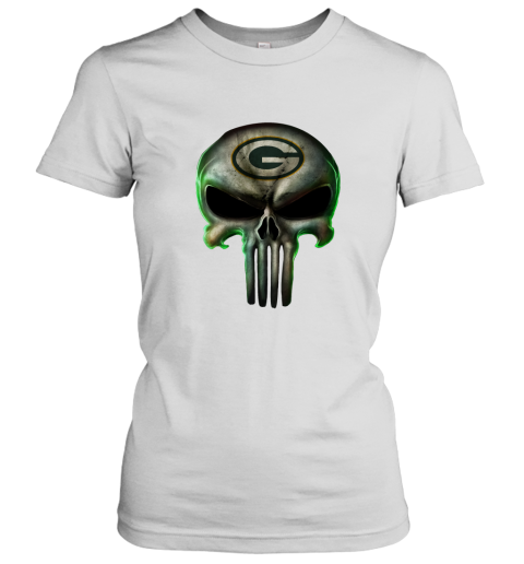 Green Bay Packers The Punisher Mashup Football Women's T-Shirt