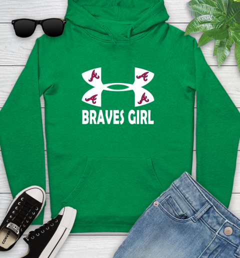MLB Atlanta Braves Under Armour Baseball Sports Youth Hoodie 9