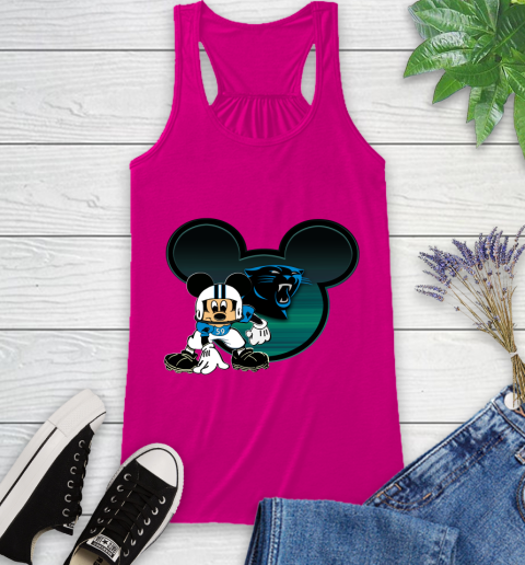 NFL Carolina Panthers Mickey Mouse Disney Football T Shirt Racerback Tank 8