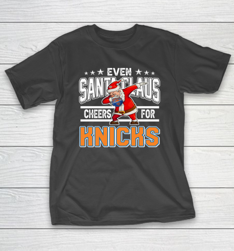 New York Knicks Even Santa Claus Cheers For Christmas NBA T-Shirt
