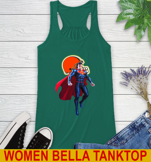 NFL Superman DC Sports Football Cleveland Browns Racerback Tank 7