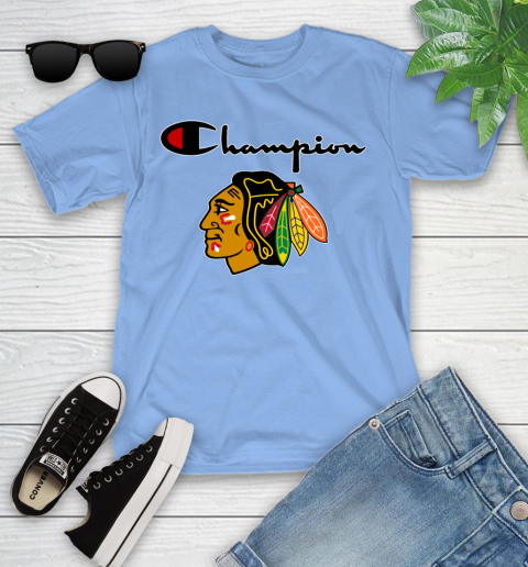 NHL Hockey Chicago Blackhawks Champion Shirt Youth T-Shirt 10