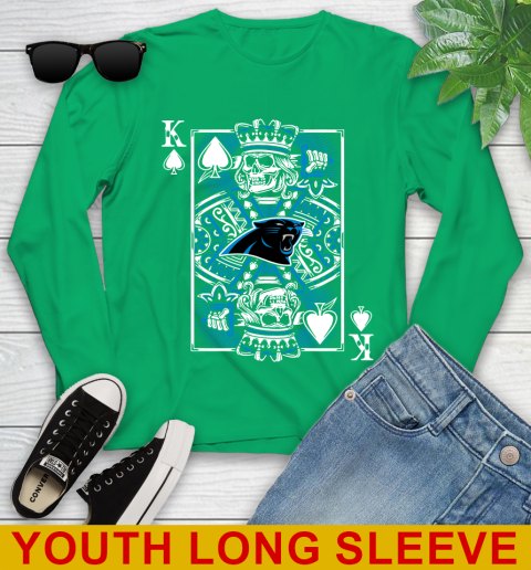 Carolina Panthers NFL Football The King Of Spades Death Cards Shirt Youth Long Sleeve 7