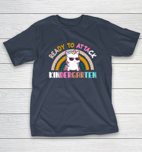 Back to school shirt Ready To Attack Kindergarten Unicorn T-Shirt 3