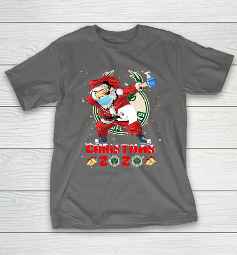 Milwaukee Bucks Funny Santa Claus Dabbing Christmas 2020 NBA T-Shirt 8