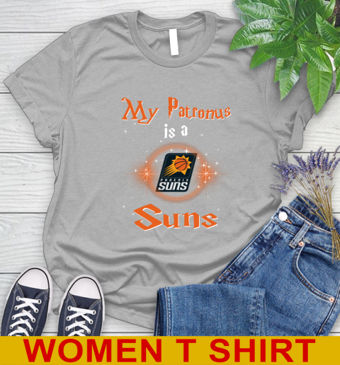 NBA Basketball Harry Potter My Patronus Is A Phoenix Suns Women's T-Shirt 5