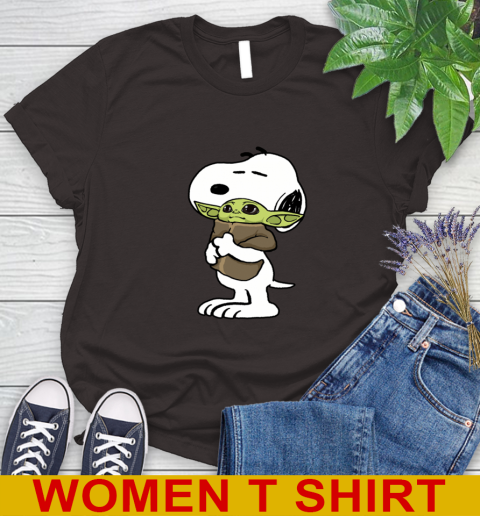 Snoopy Hugging Baby Yoda Shirt 96