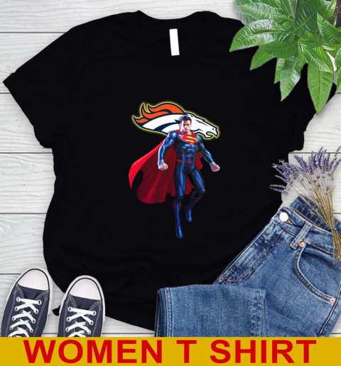NFL Superman DC Sports Football Denver Broncos Women's T-Shirt 2