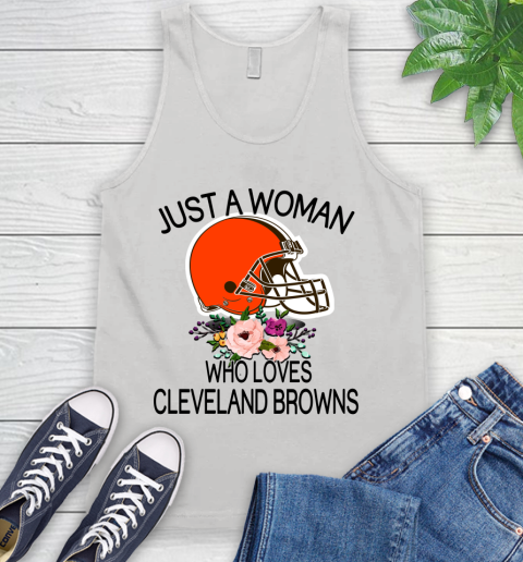 NFL Just A Woman Who Loves Cleveland Browns Football Sports Tank Top