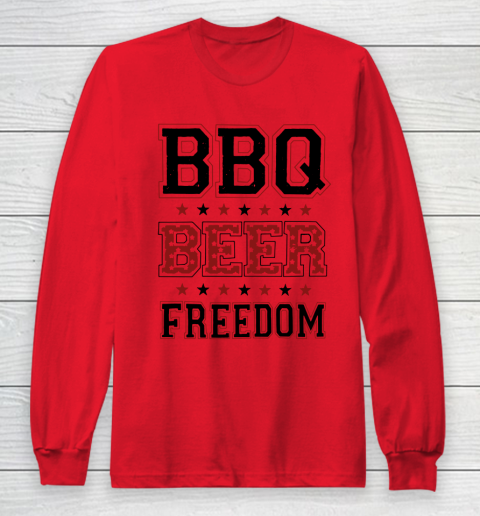 BBQ Beer Freedom Trump Fan Long Sleeve T-Shirt 10